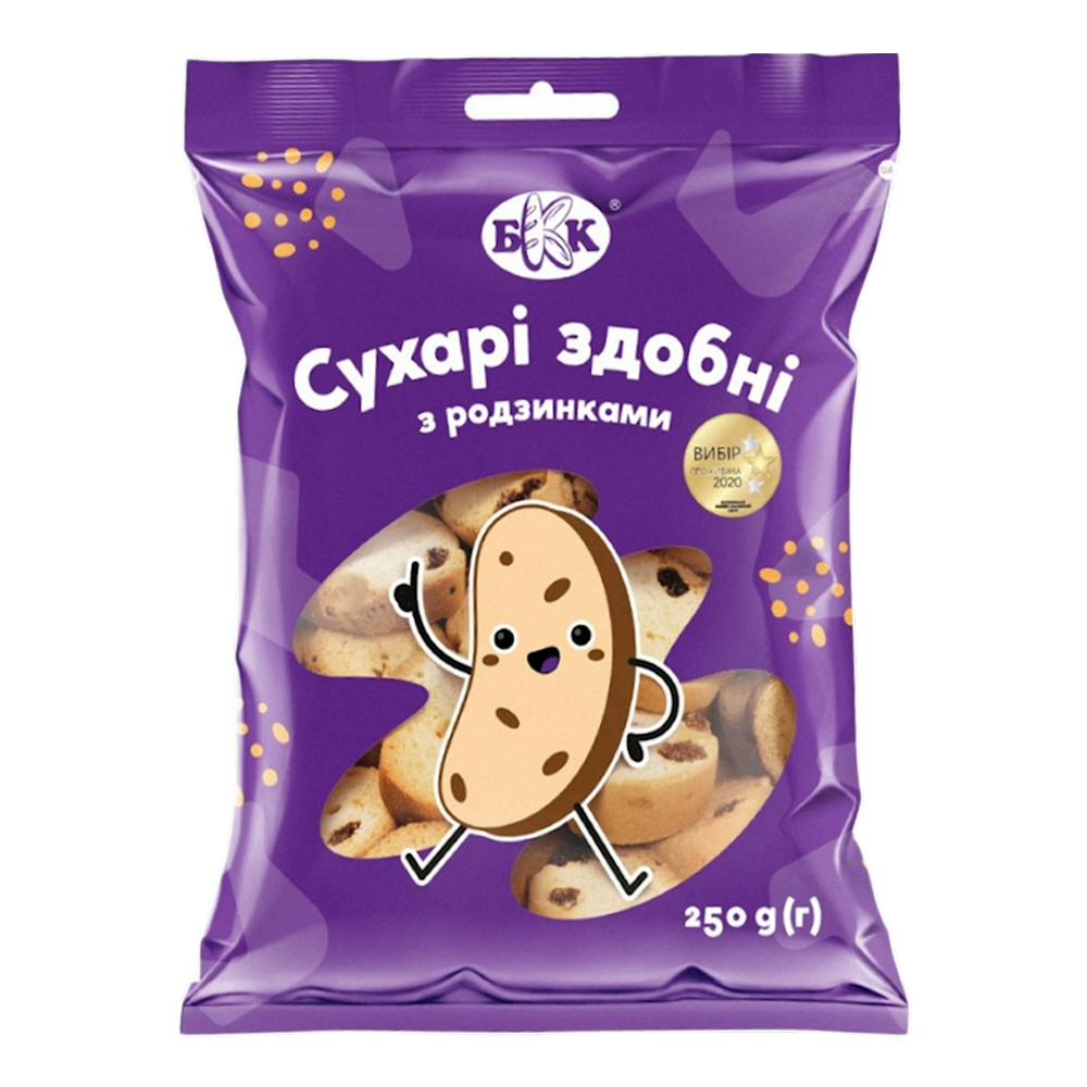 Сухой хлеб сукхари с изюмом – упаковка – 250 г (8,8 унций)